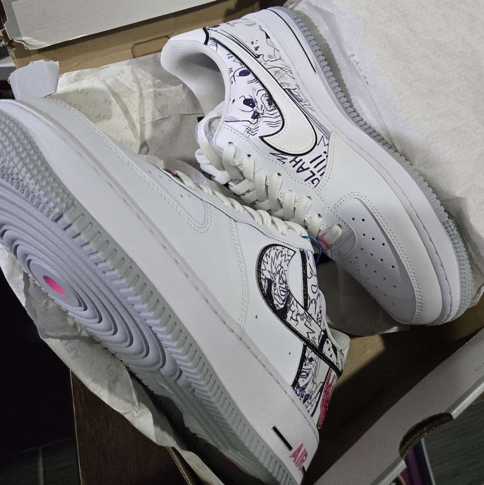 Custom Boo/DBZ Nike Air Force 1 White and Gray - Picture 6 of 15